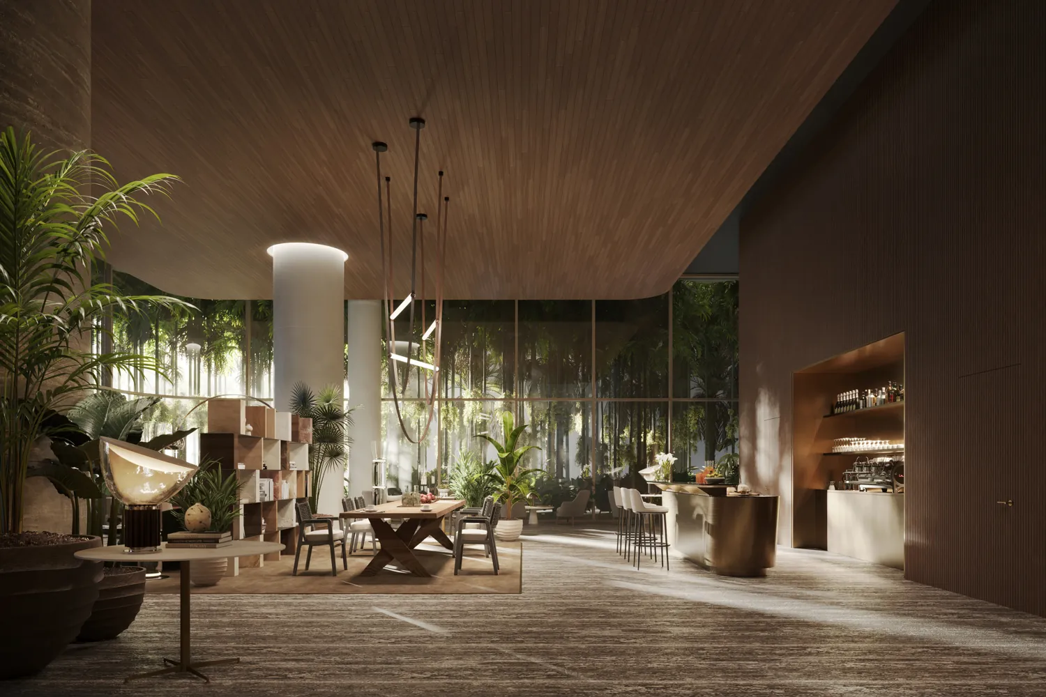 Library Lounge and arrival